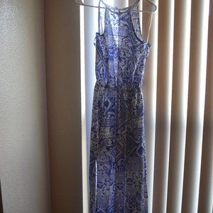 Blue Blush - Halter Top Sun Dress
